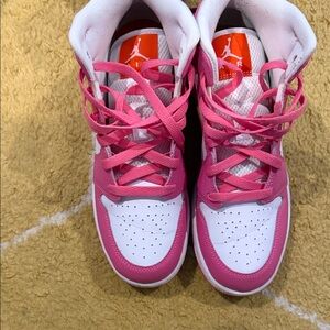 Jordan Athletic Shoes in Pink and White